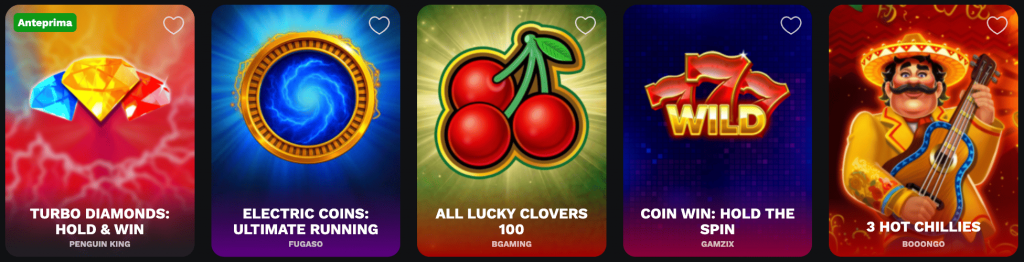 Giochi da tavolo e di carte BetOnRed Casino